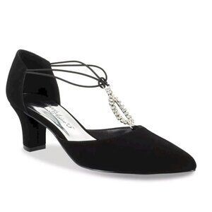Black Suede Pointed Toe Easy Street Moonlight Pump Size 10N New in Box